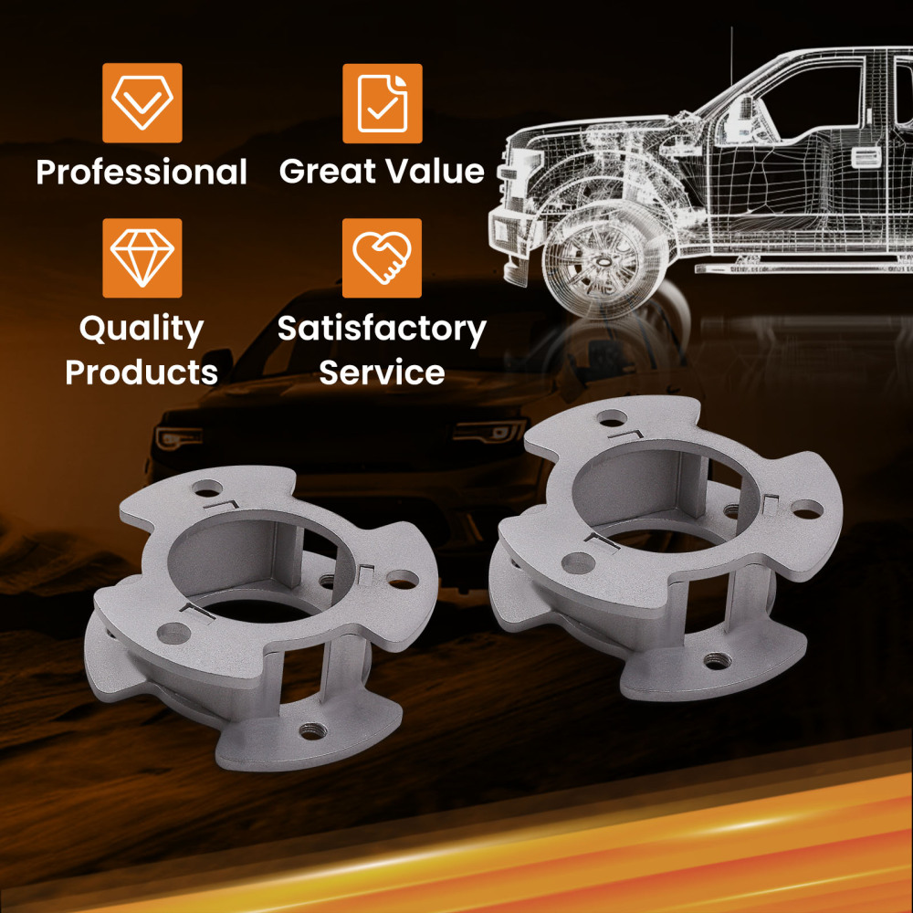 2.5 Front Lift Kit compatible for Ford Ranger 2019 4WD 2x Front Lift Spacers+2x Rear Lift Blocks