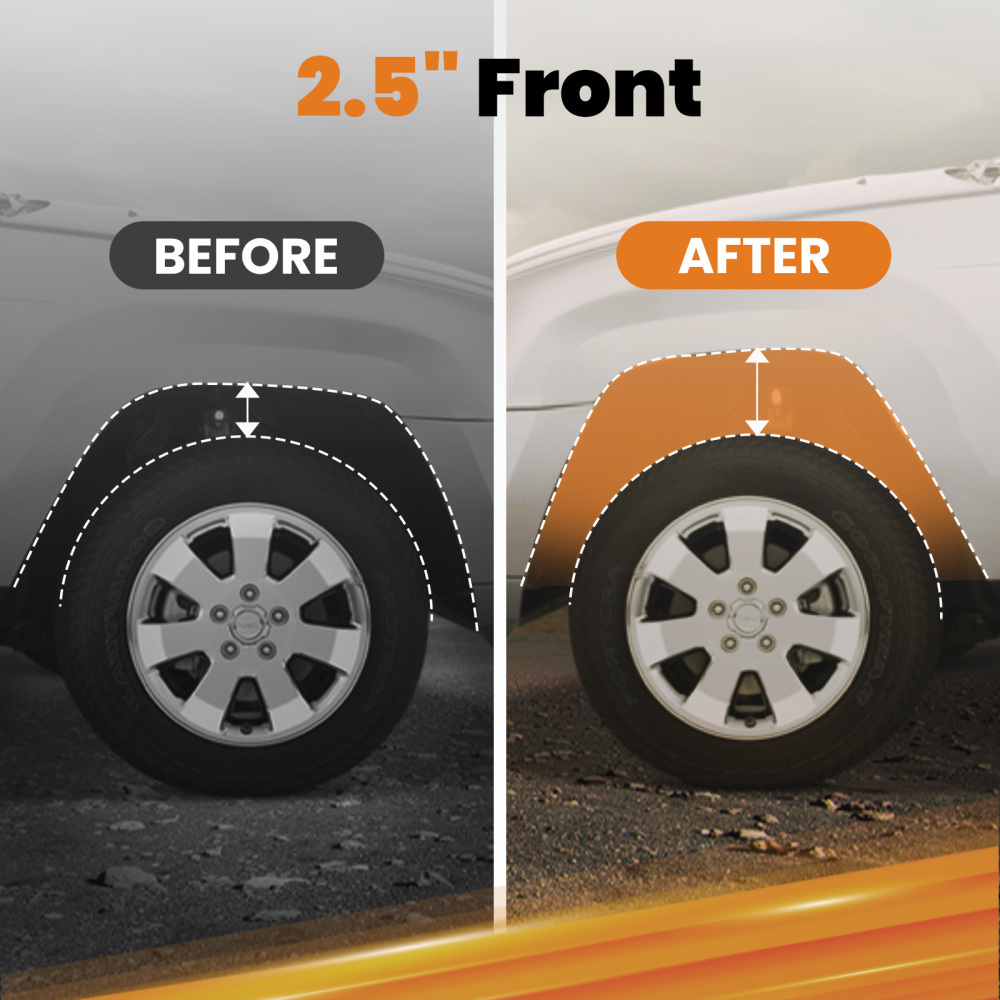 2.5 Front Lift Kit compatible for Ford Ranger 2019 4WD 2x Front Lift Spacers+2x Rear Lift Blocks