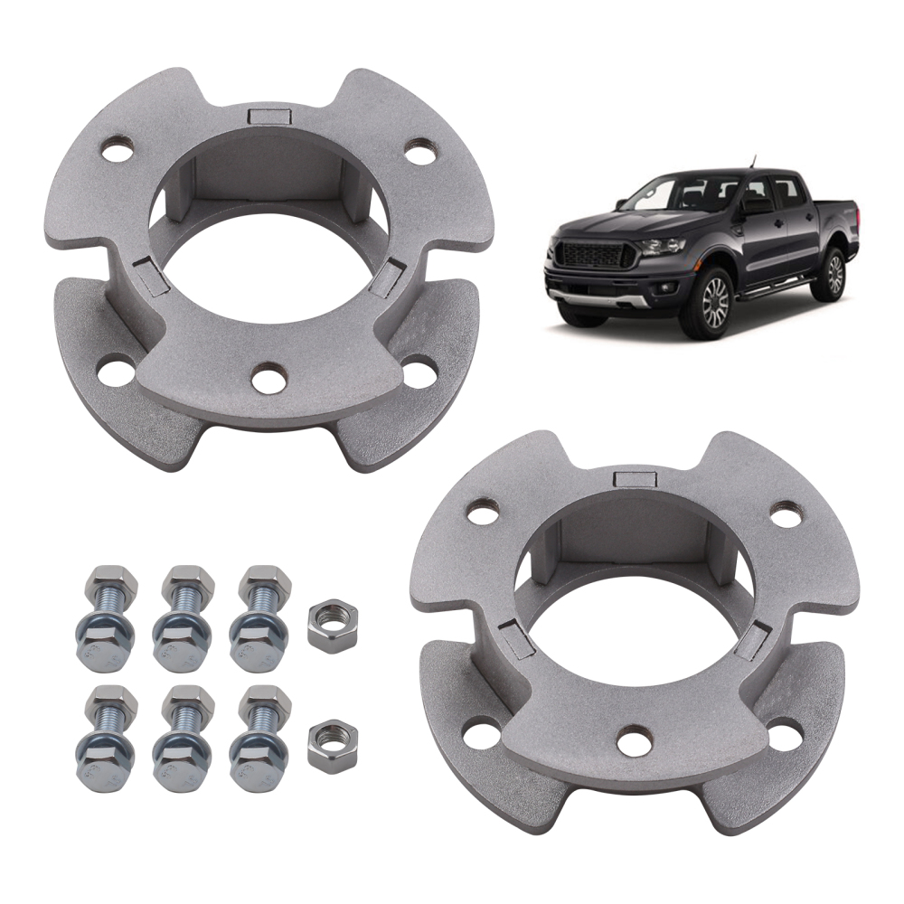 2.5 Front Lift Kit compatible for Ford Ranger 2019 4WD 2x Front Lift Spacers+2x Rear Lift Blocks