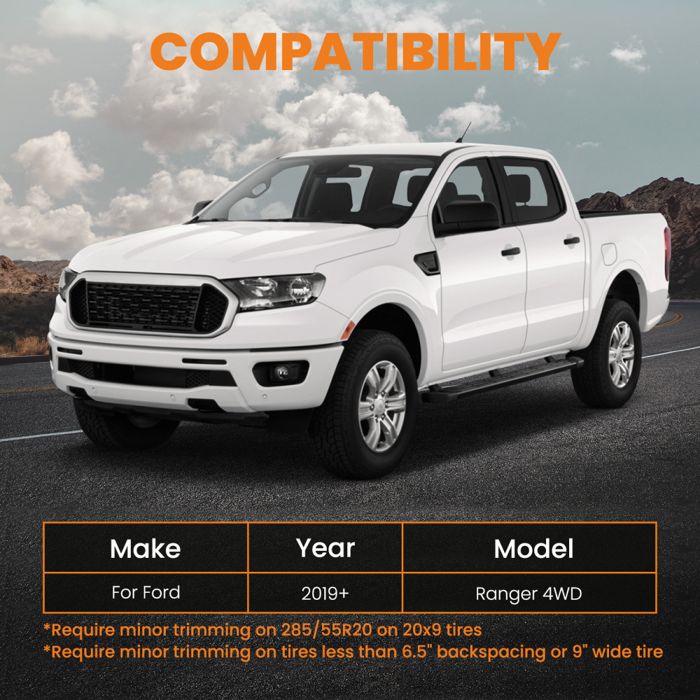 2.5 Front Lift Kit compatible for Ford Ranger 2019 4WD 2x Front Lift Spacers+2x Rear Lift Blocks