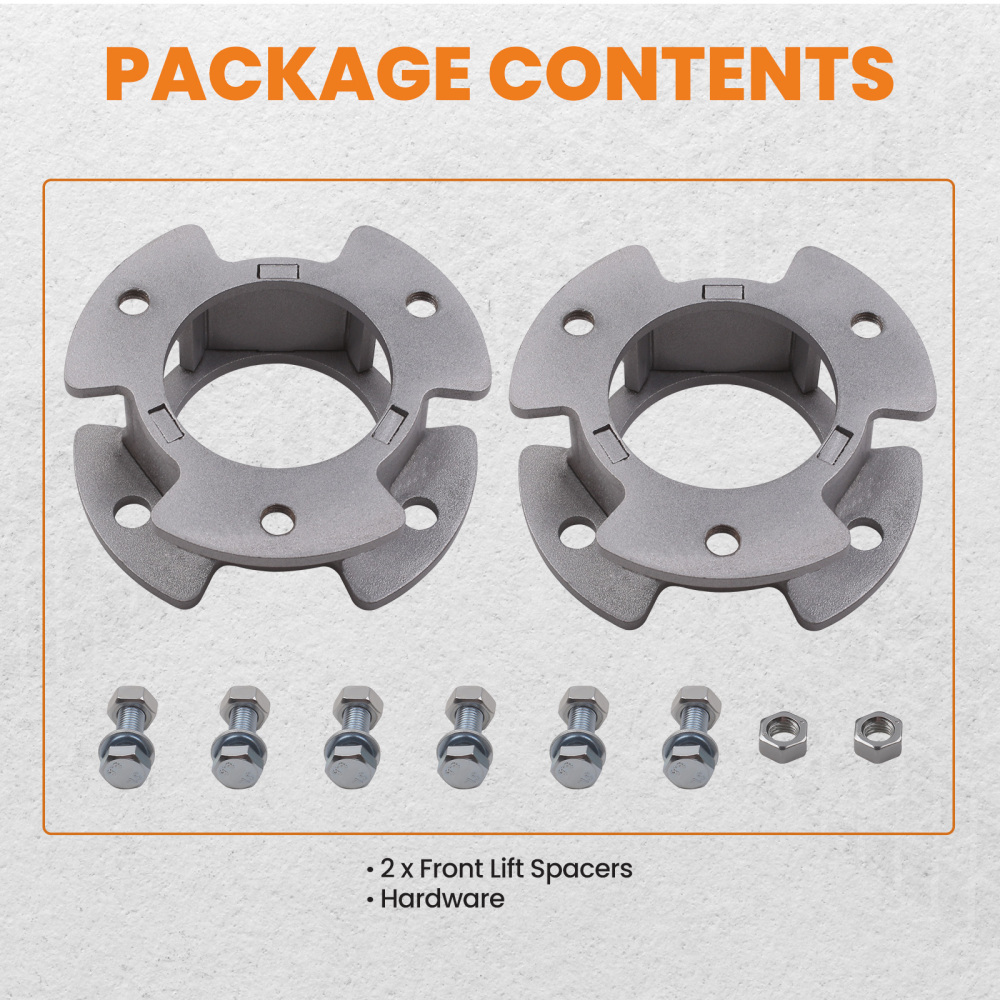 2.5 Front Lift Kit compatible for Ford Ranger 2019 4WD 2x Front Lift Spacers+2x Rear Lift Blocks