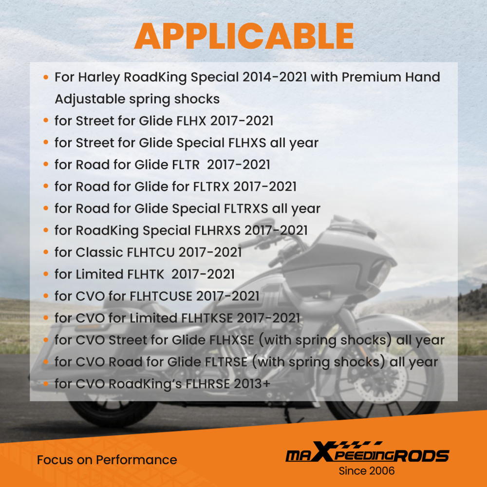 Rear 1 Lowering Kits compatible for Harley fit for Street Glide FLHXSE for Road Glide