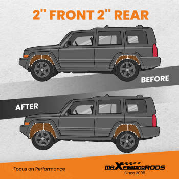 Front Rear 2 Full Lift Kit For Jeep Compass Patriot MK 2007-2017 Steel