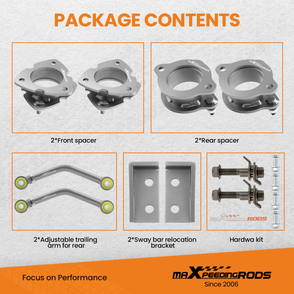 Front Rear 2 Full Lift Kit For Jeep Compass Patriot MK 2007-2017 Steel