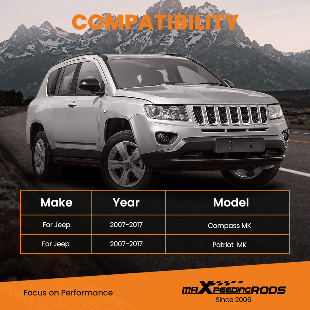 Front Rear 2 Full Lift Kit For Jeep Compass Patriot MK 2007-2017 Steel