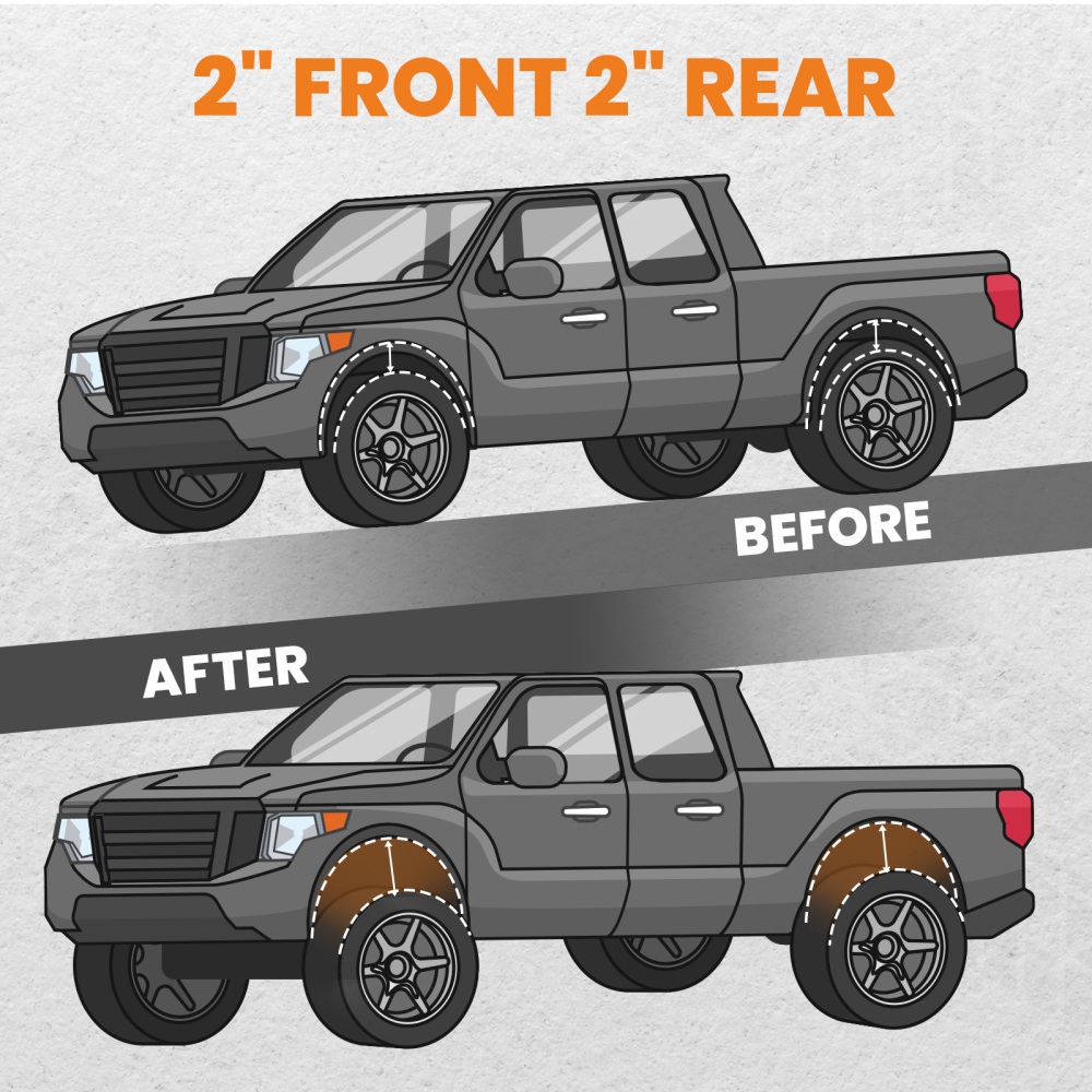 Front Rear 2 Leveling Lift Kit compatible for Jeep Compass Patriot MK Sport 2007-2017 2009