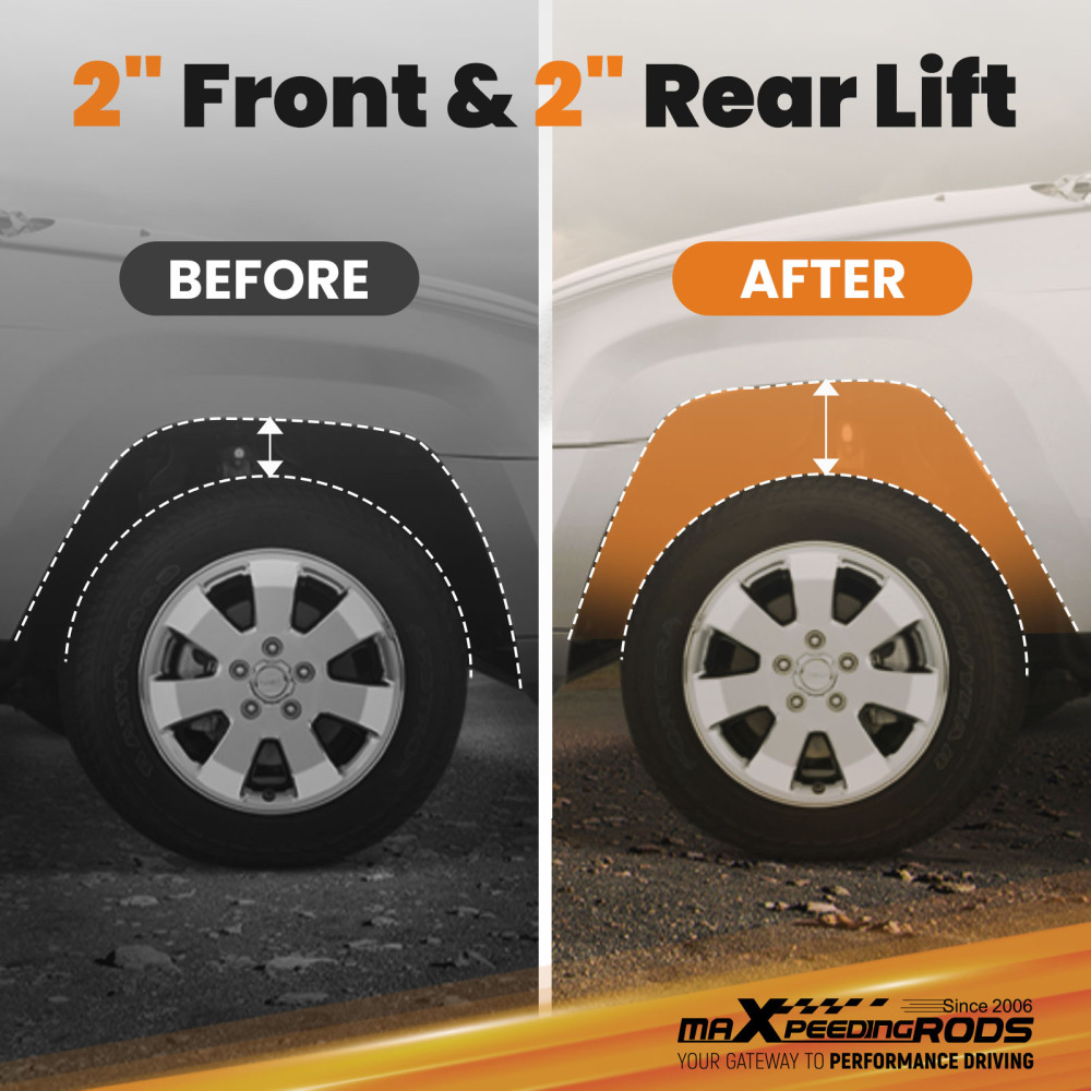 2 Suspension Lift Kit compatible for Jeep Wrangler TJ 4WD 1997-2006