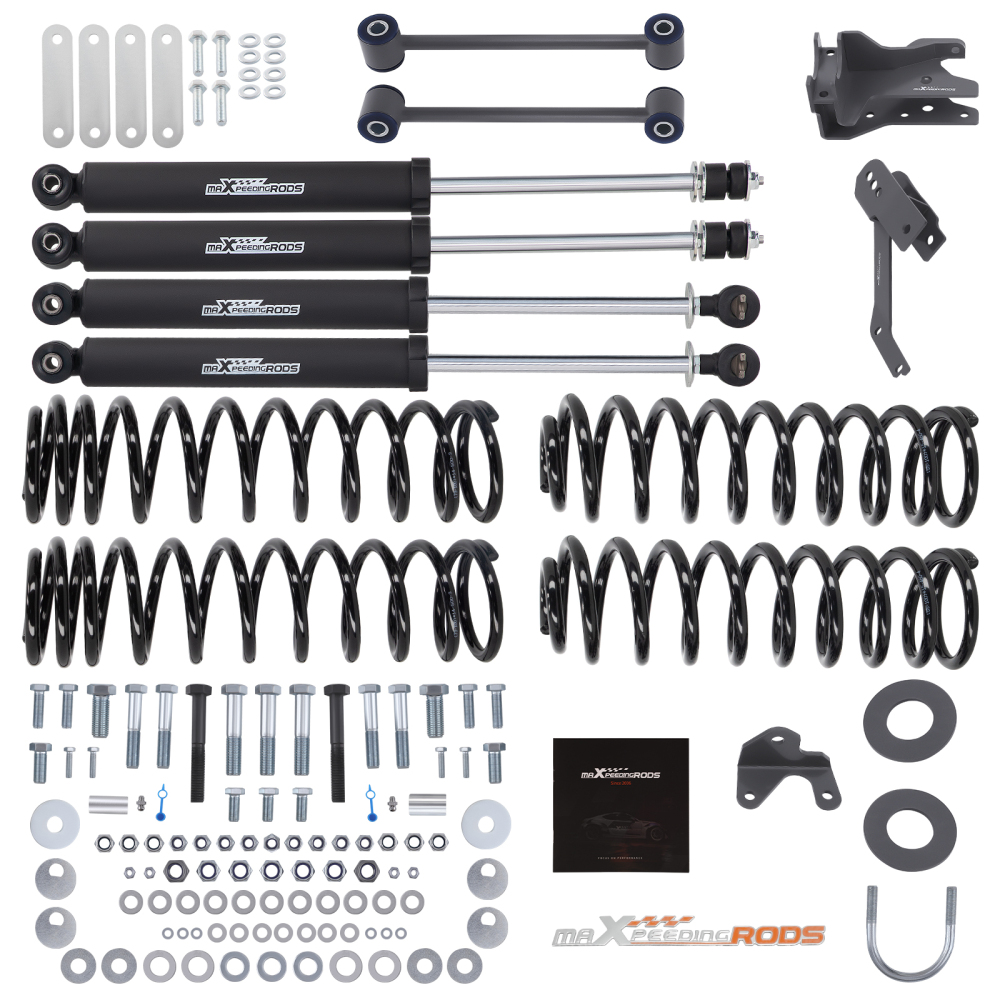 4in Lift Kit w/ Shocks compatible for Jeep Wrangler JK Unlimited 4-Door 2007-2018