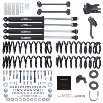 4in Lift Kit w/ Shocks compatible for Jeep Wrangler JK Unlimited 4-Door 2007-2018