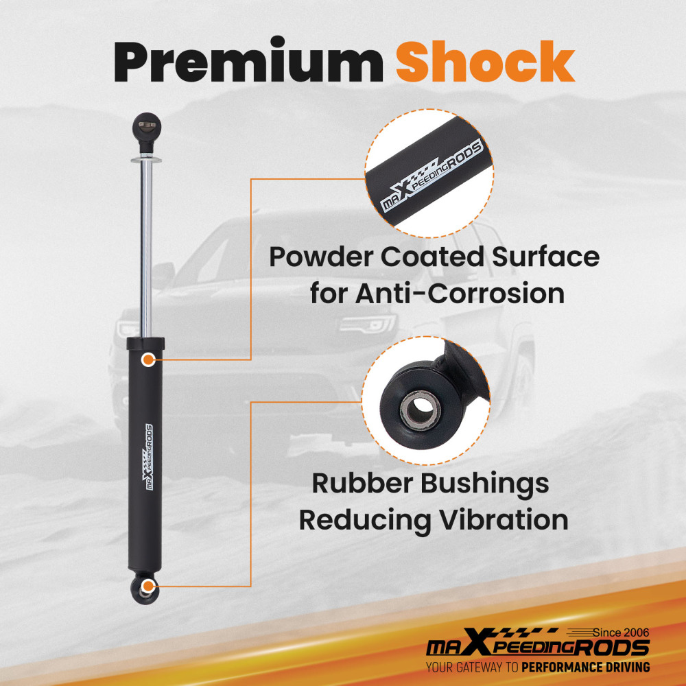 4in Lift Kit w/ Shocks compatible for Jeep Wrangler JK Unlimited 4-Door 2007-2018