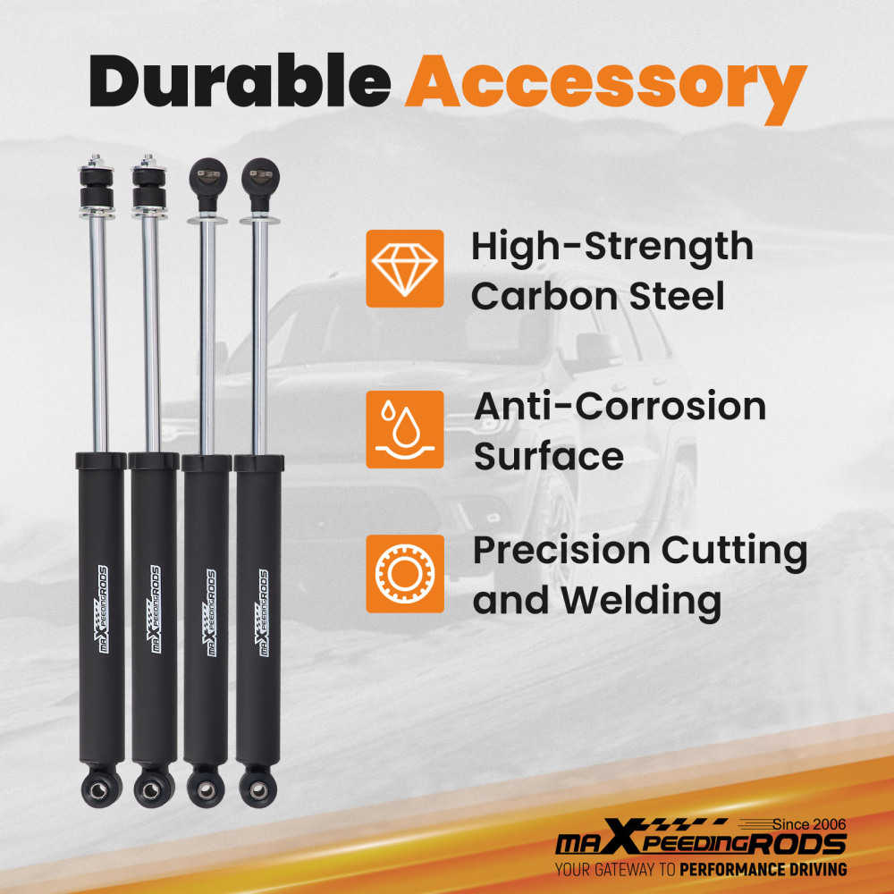 4in Lift Kit w/ Shocks compatible for Jeep Wrangler JK Unlimited 4-Door 2007-2018