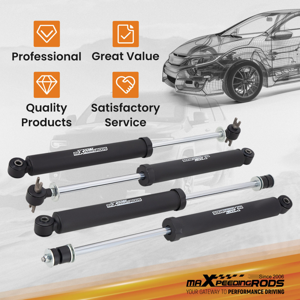 4in Lift Kit w/ Shocks compatible for Jeep Wrangler JK Unlimited 4-Door 2007-2018