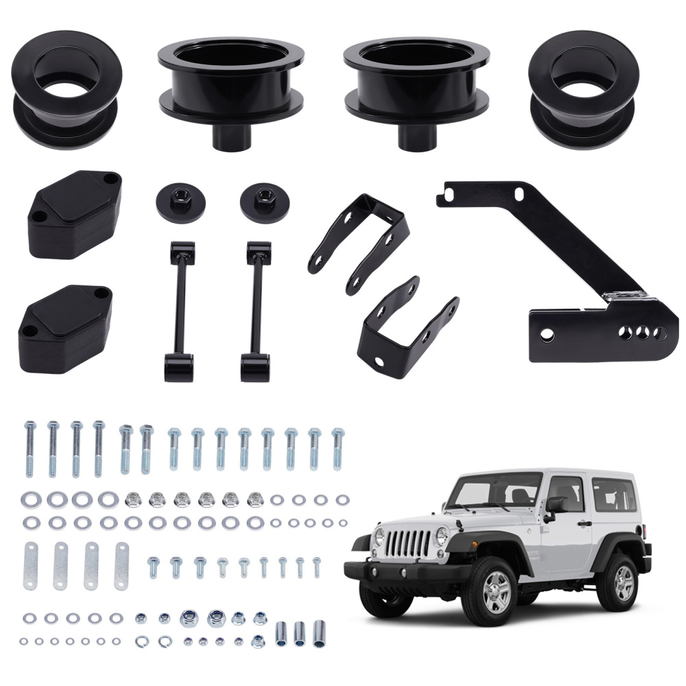 Front 2.5Rear 2 Leveling Lift Kit compatible for Jeep Wrangler JK 2007-2018