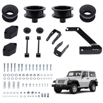 Front 2.5Rear 2 Leveling Lift Kit compatible for Jeep Wrangler JK 2007-2018