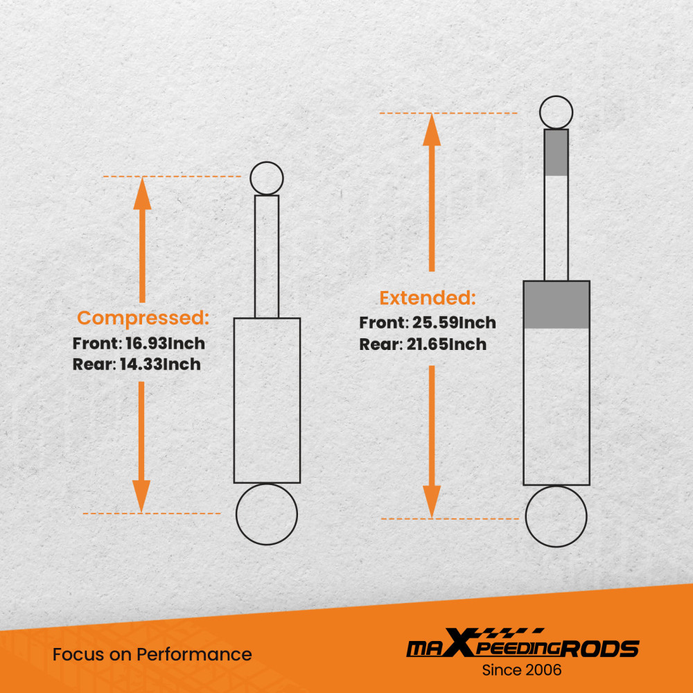 maXpeedingrods 2.5 Suspension Lift Kit compatible for Jeep Wrangler TJ 4CYL 4WD 1997-2006