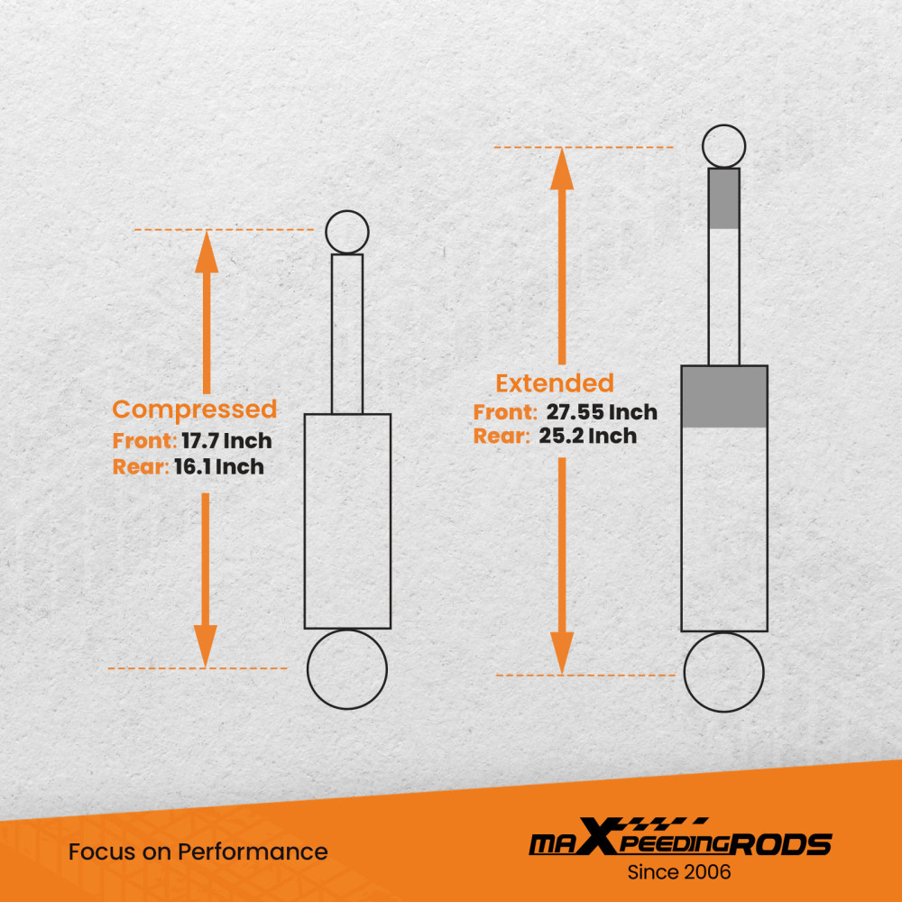 3 Lift Kit w/ Nitrogen Shocks compatible for Jeep Cherokee XJ 2WD/4WD 1984-2001