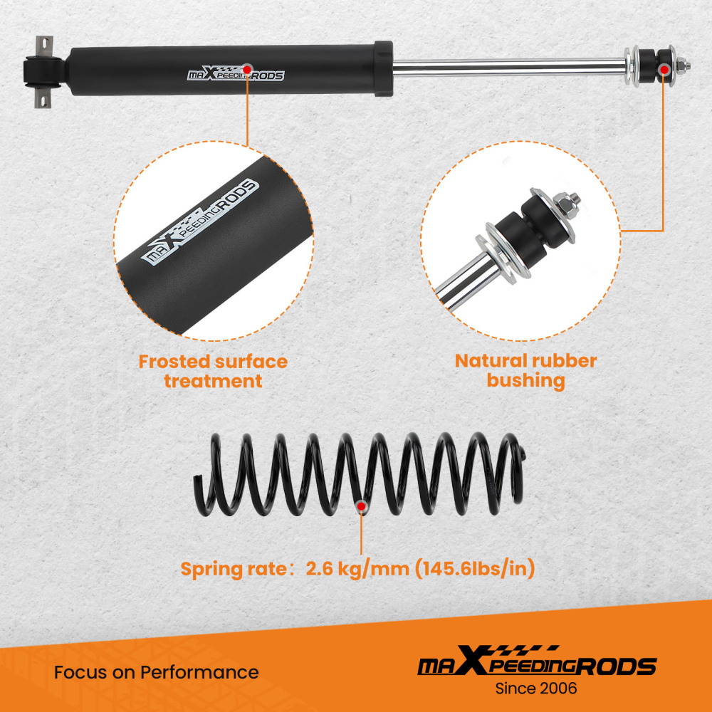 3 Lift Kit w/ Nitrogen Shocks compatible for Jeep Cherokee XJ 2WD/4WD 1984-2001