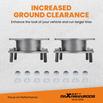 2 Front Leveling Lift Kit Spacers compatible pour Jeep Commander XK compatible pour Cherokee WK 2006-2010