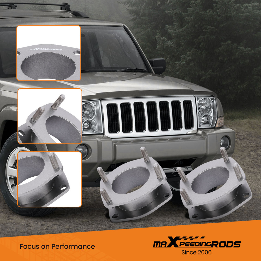 2 Front Leveling Lift Kit Spacers compatible pour Jeep Commander XK compatible pour Cherokee WK 2006-2010