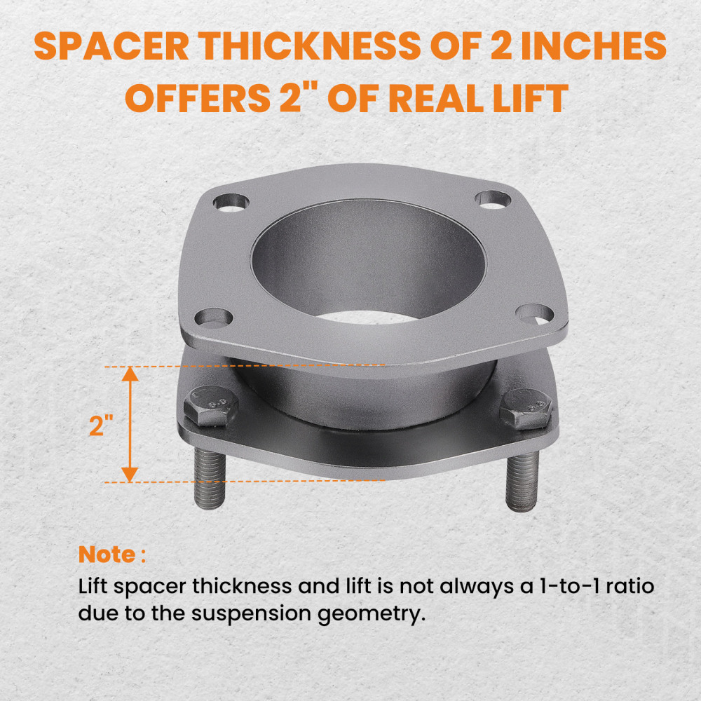 2 Front Strut Spacer lift kit compatible for Jeep Commander XK2006-20102WD/4WD
