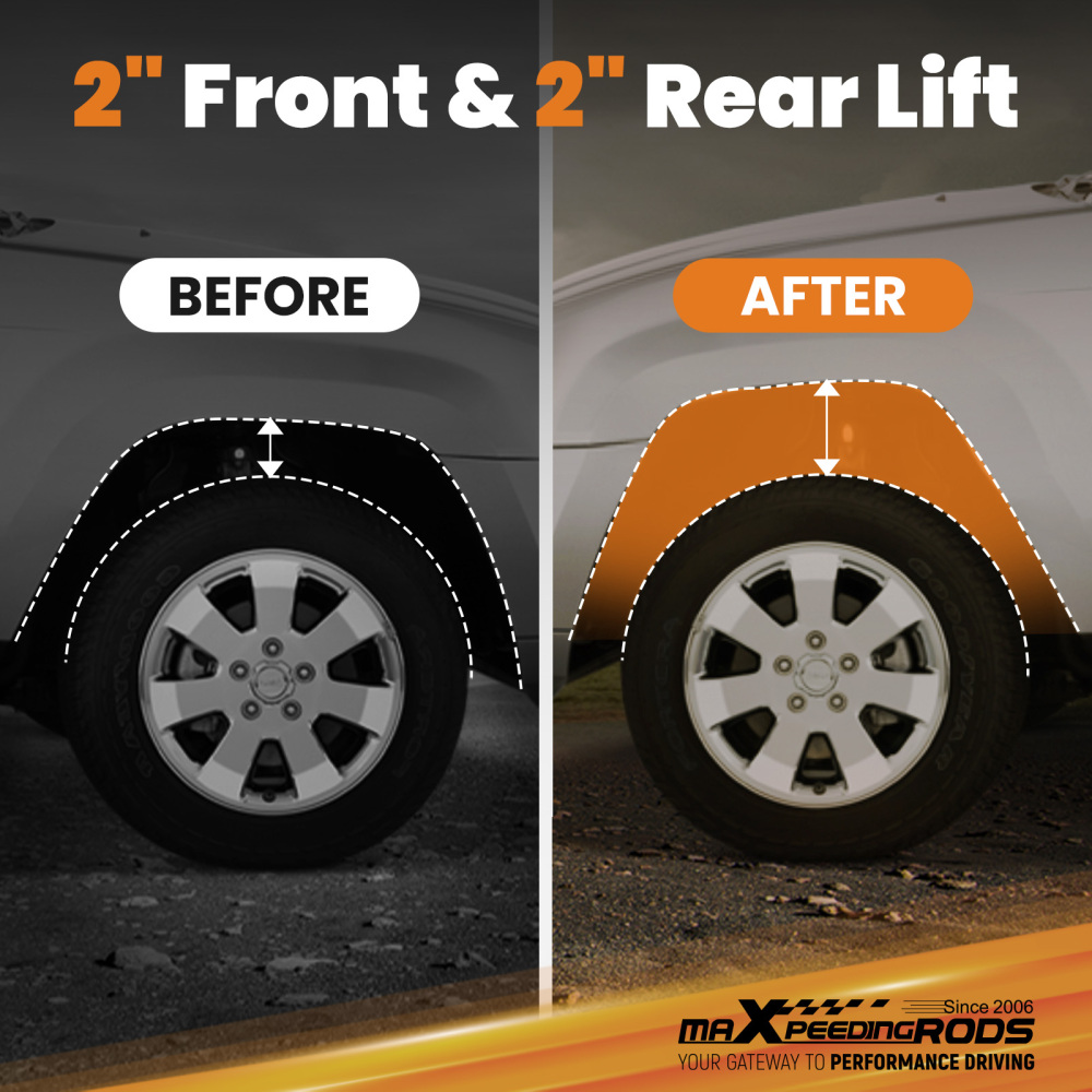 Kit di sollevamento livellamento anteriore + posteriore compatibile per Jeep Patriot MK Sport 2007-17 2009 2010