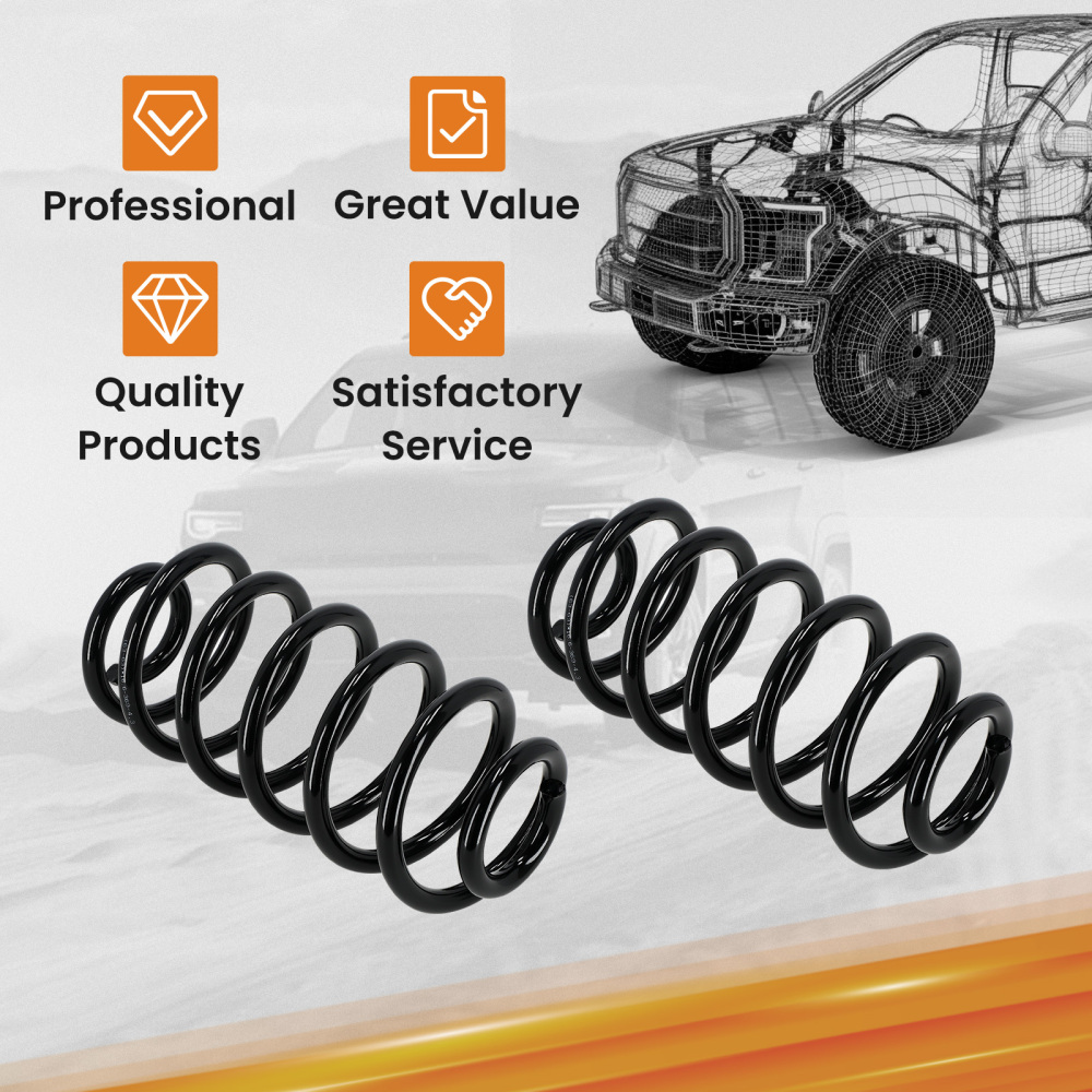 2 Rear Lowering Coils Springs compatible for Tahoe Yukon Escalade Avalanche compatible for Suburban 07-14