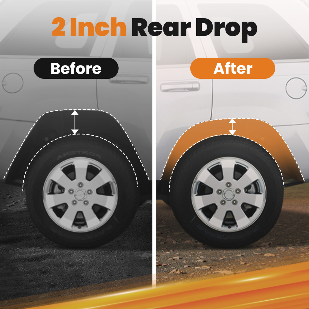 2 Rear Lowering Coils Springs compatible for Tahoe Yukon Escalade Avalanche compatible for Suburban 07-14