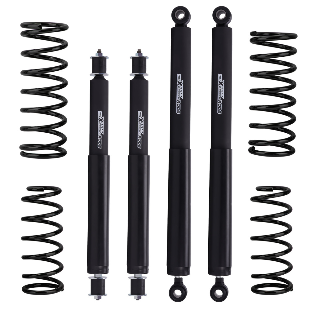 2 Lift Kit Coil Springs + Shocks compatible for Nissan Patrol GQ Y60 GU Y61 1988-2016