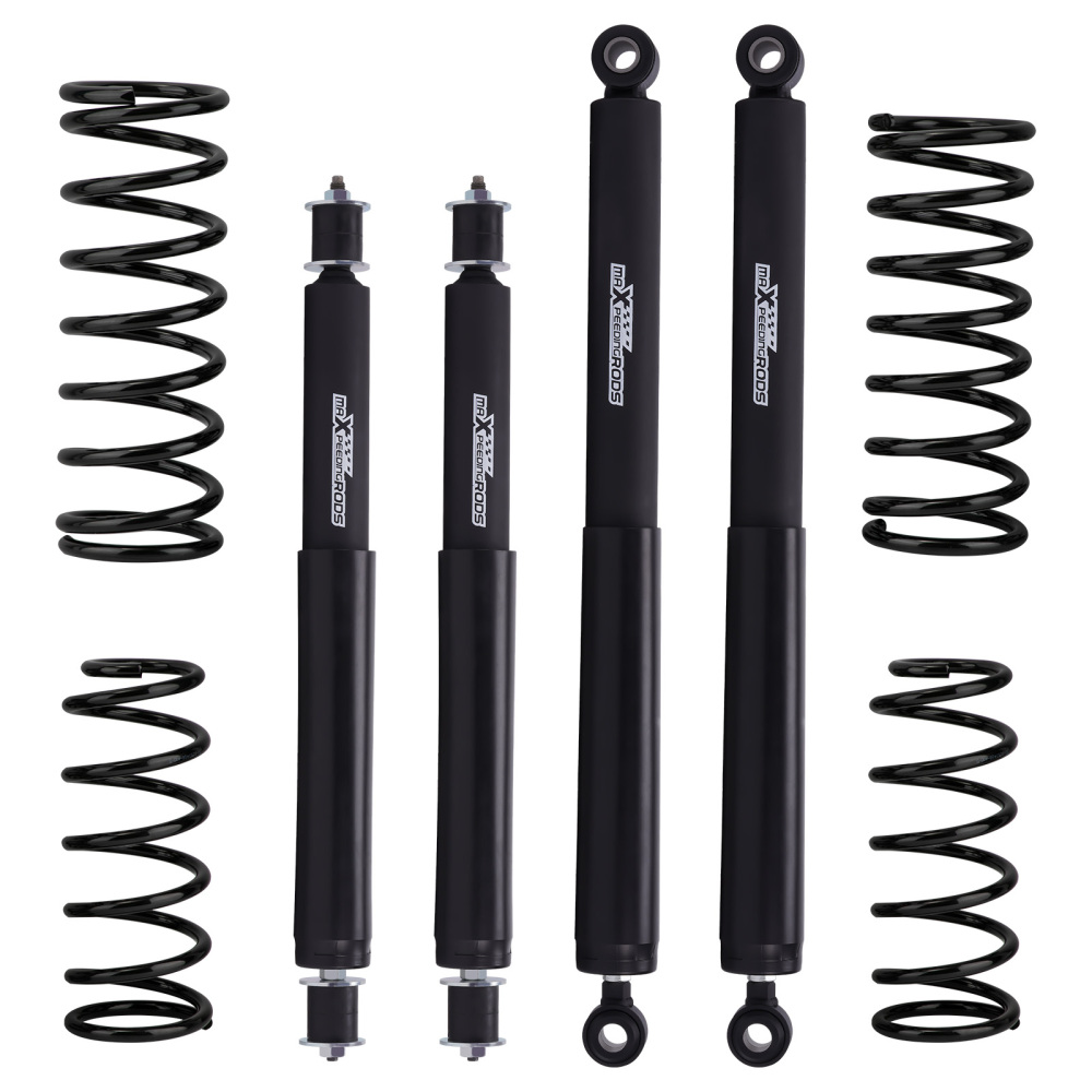 2 Lift Kit Coil Springs + Shocks compatible for Nissan Patrol GQ Y60 GU Y61 1988-2016