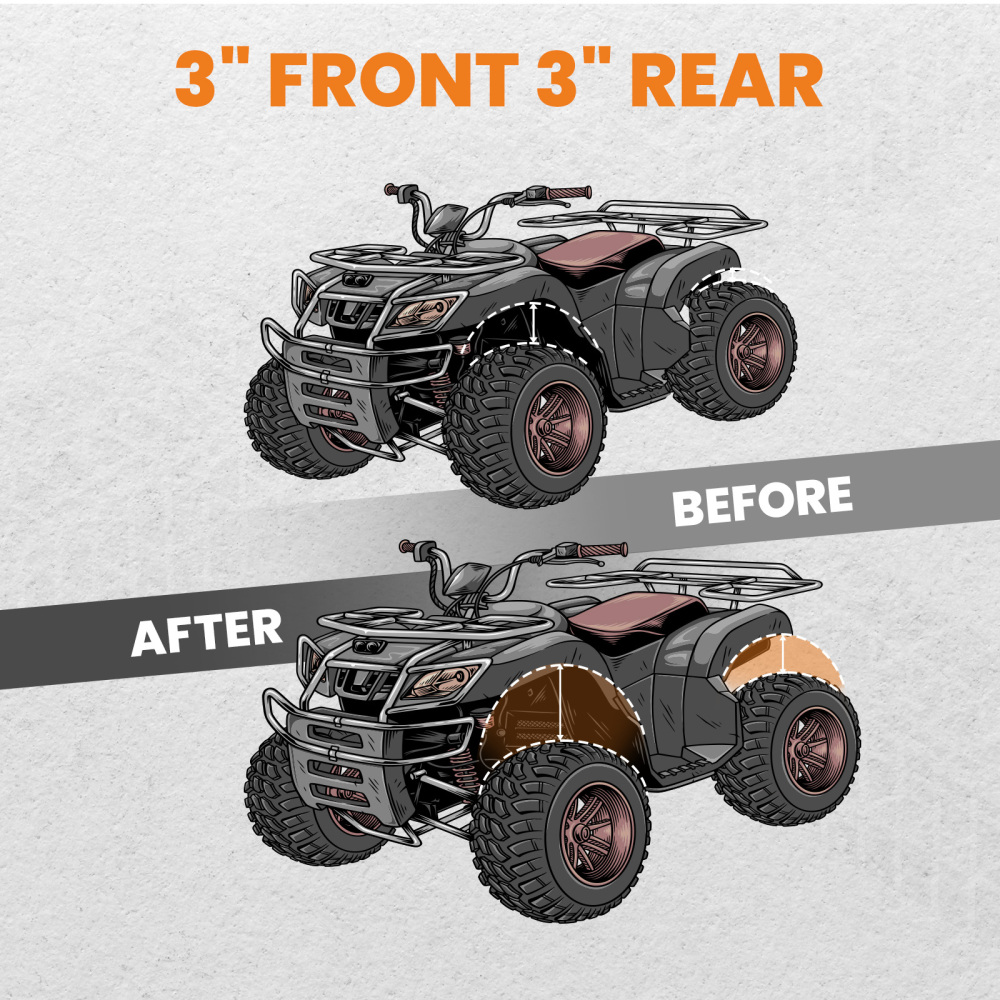 3 inch Front Rear Lift Kit compatible for Polaris Ranger 570 Full Size 900 XP 1000 Old Body