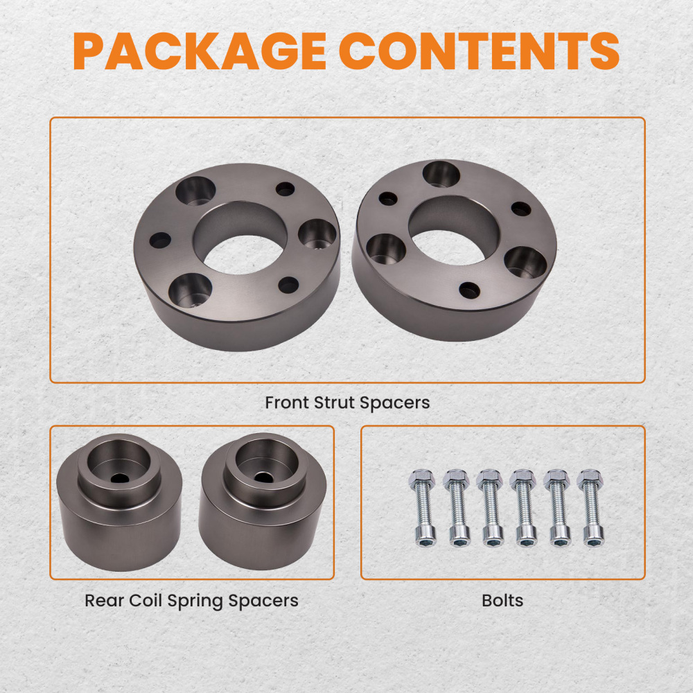 Distanziatore per kit di sollevamento a livello posteriore da 2.5 quot;anteriore da 2 pollici compatibile per Dodge Ram 1500 4WD 2009-19