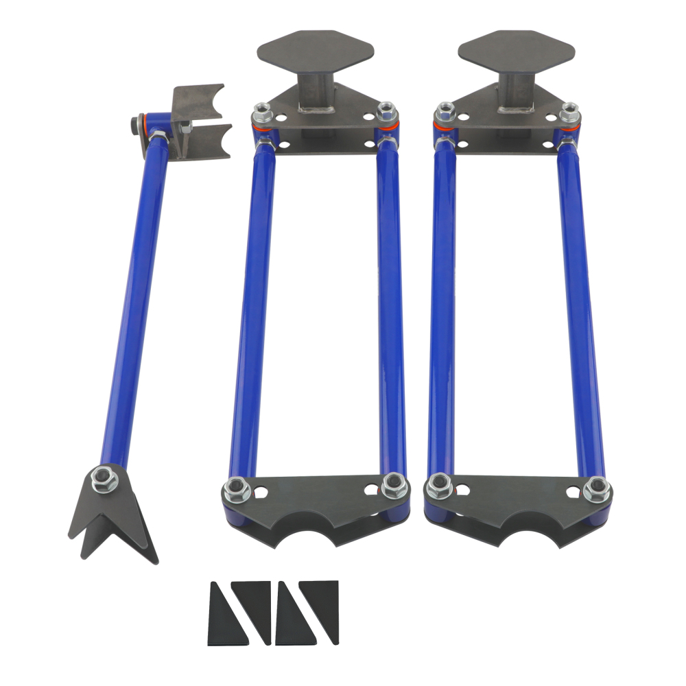 Universal Rear Weld On 4 Link Suspension Lift Kit Heavy Duty 24 Steel Bars Blue
