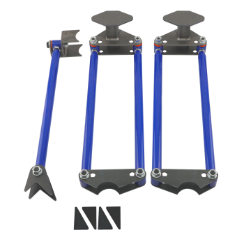 Universal Rear Weld On 4 Link Suspension Lift Kit Heavy Duty 24 Steel Bars Blue
