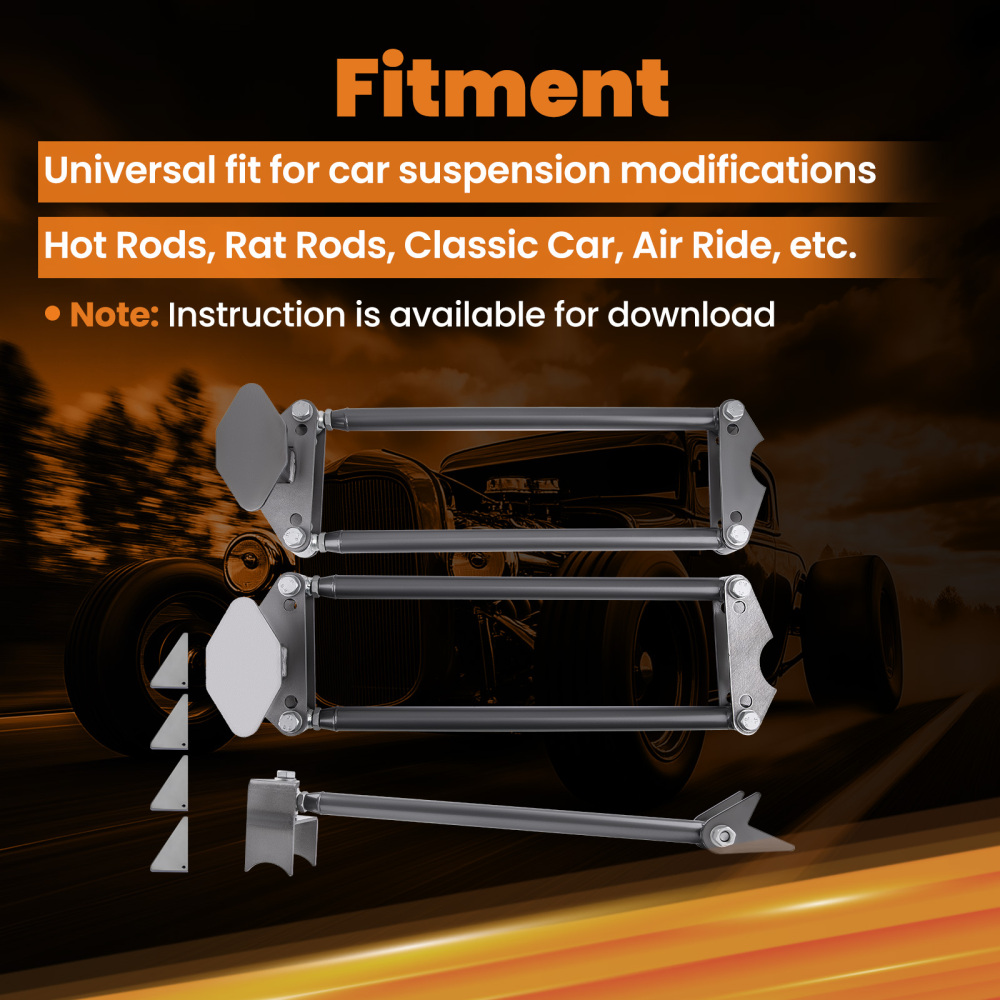 Parallel 4 Link Kit Universal Weld on with 1.25 DOM .156 Wall Tube Bars