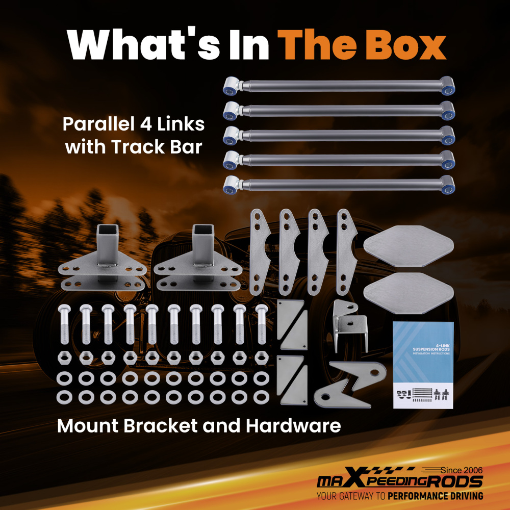 Weld On Parallel 4 Link Suspension for Truck Classic Car Air Ride Rear L&R