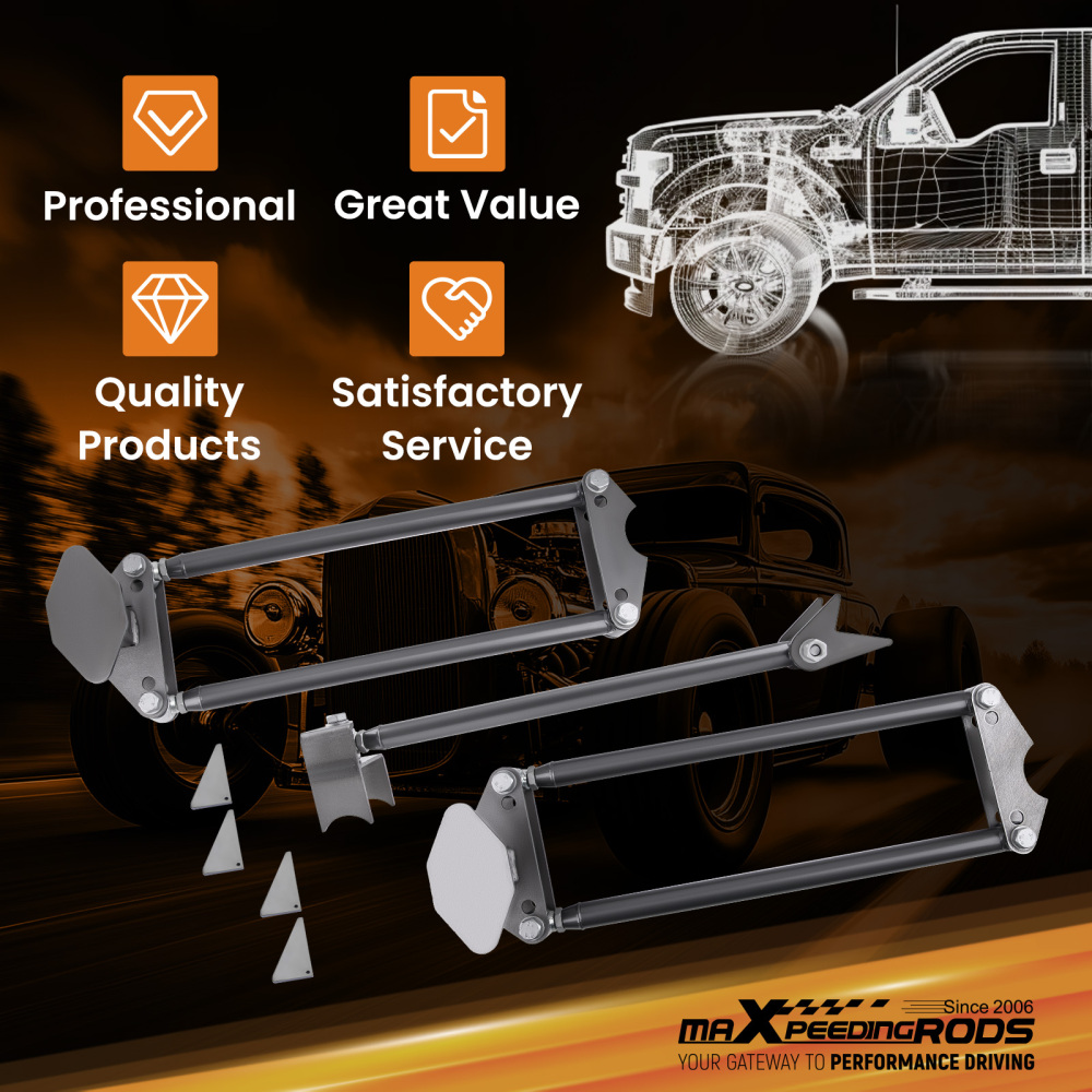 Weld On Parallel 4 Link Suspension for Truck Classic Car Air Ride Rear L&R