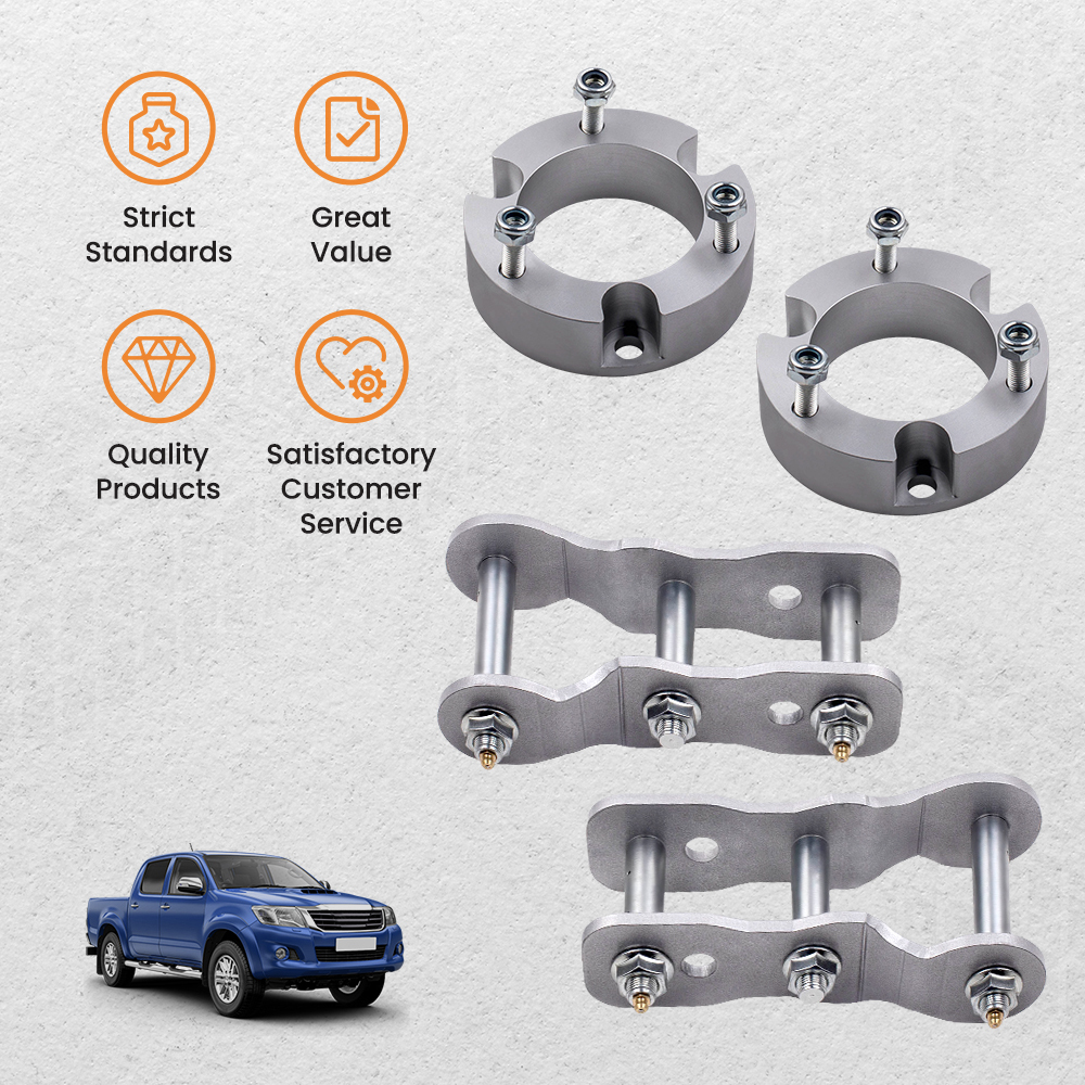 3 pollice+2 pollice Inch Full Kit Front + Rear Shackles Lift Kit compatibile per Toyota Hilux Vigo 05-14