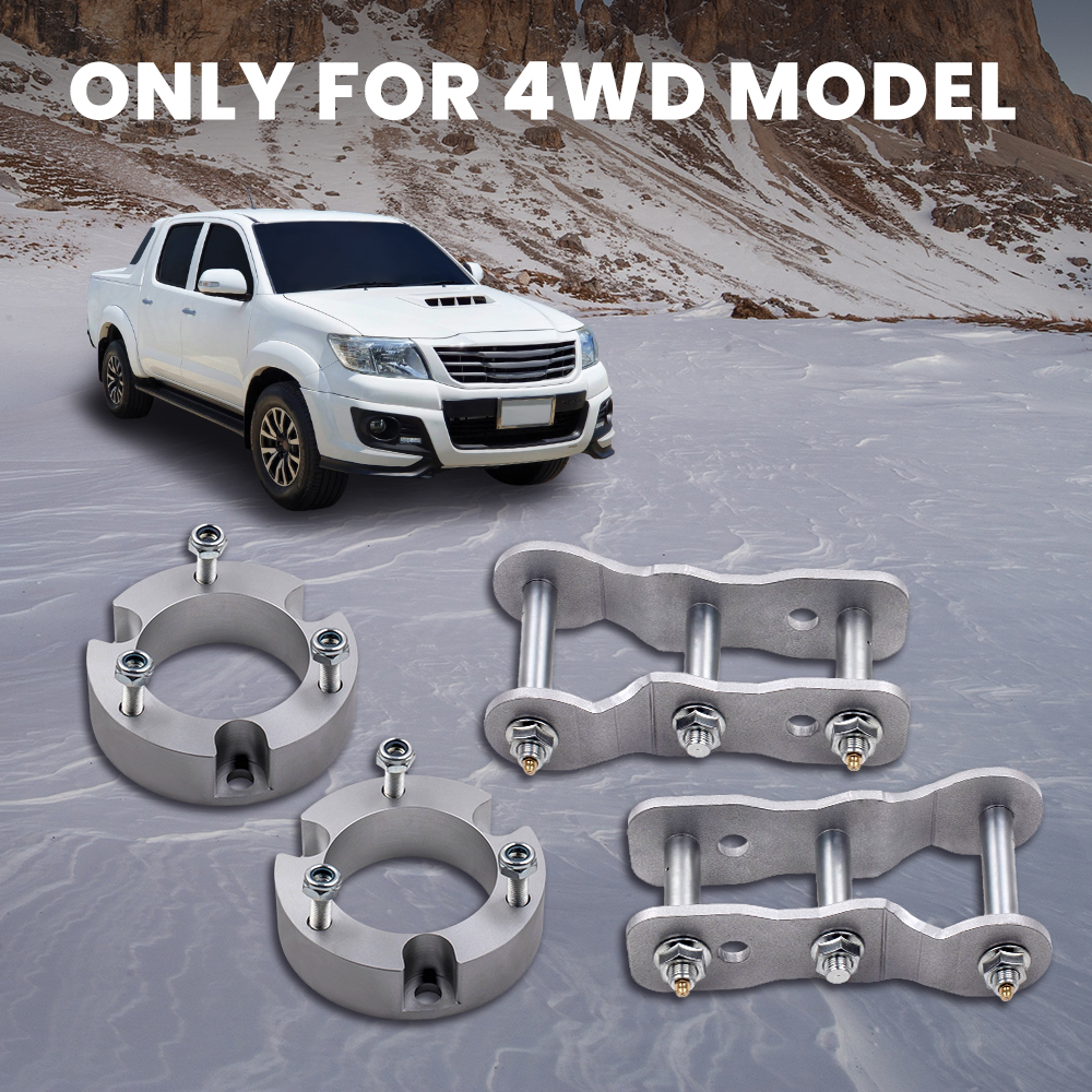 3 pollice+2 pollice Inch Full Kit Front + Rear Shackles Lift Kit compatibile per Toyota Hilux Vigo 05-14