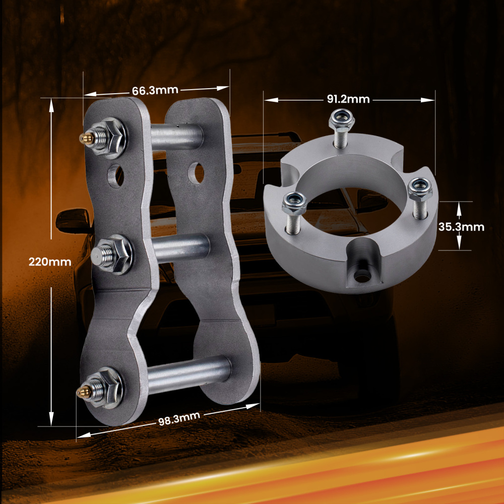 3 pollice+2 pollice Inch Full Kit Front + Rear Shackles Lift Kit compatibile per Toyota Hilux Vigo 05-14