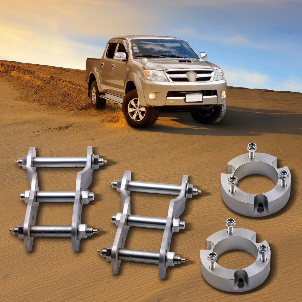 3 pollice+2 pollice Inch Full Kit Front + Rear Shackles Lift Kit compatibile per Toyota Hilux Vigo 05-14