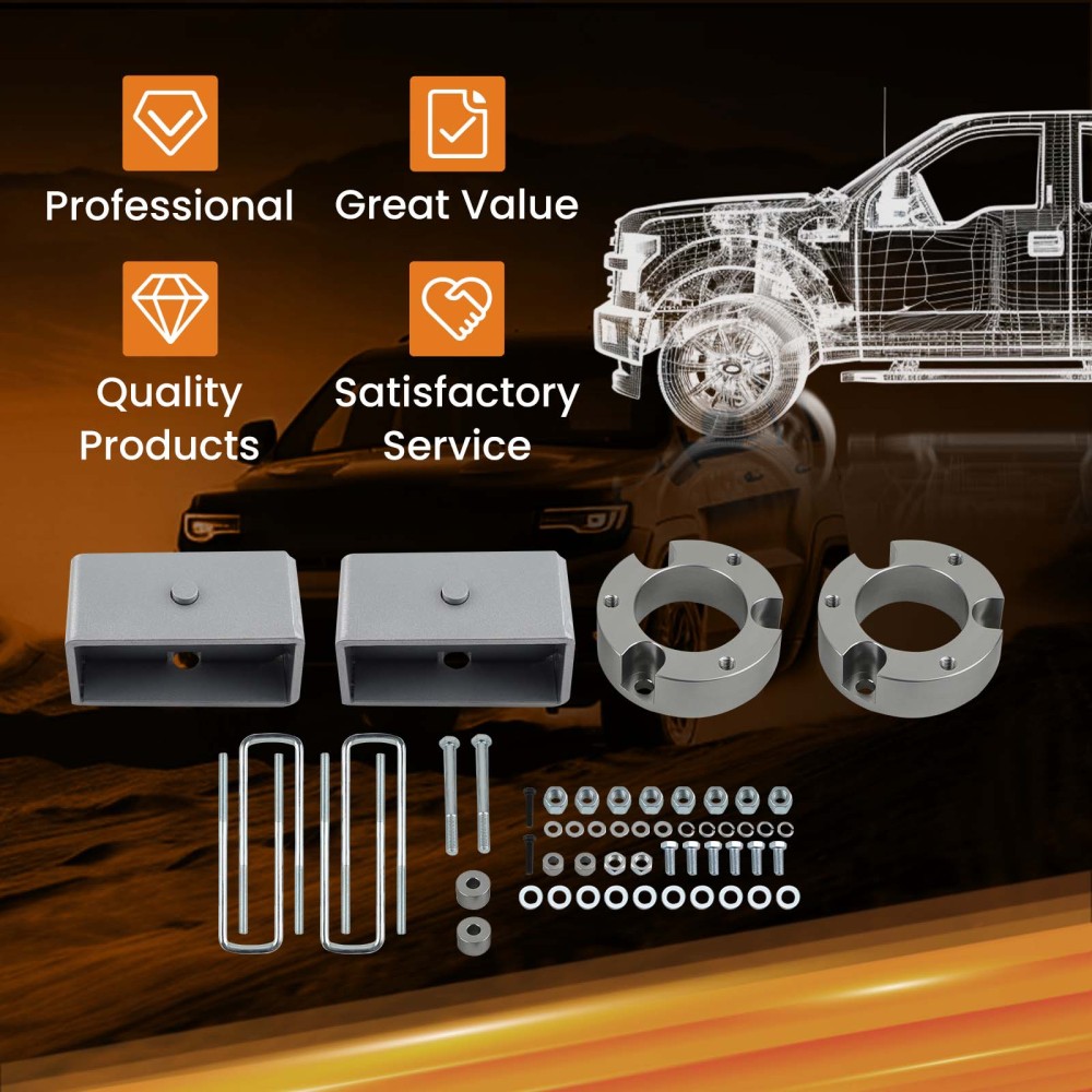 3 Front 3 Rear Full Leveling Lift Kit compatible for Toyota Tacoma 2005-2023 6-Lug