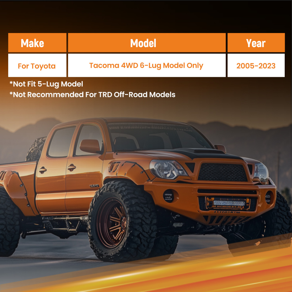 3 Front 3 Rear Full Leveling Lift Kit compatible for Toyota Tacoma 2005-2023 6-Lug