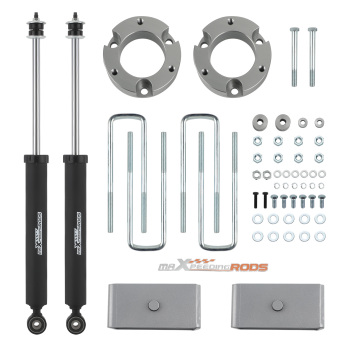 3 Front 3 Rear Leveling Lift Kit w/ Shocks compatible for Toyota Tacoma 4WD 2005-2023