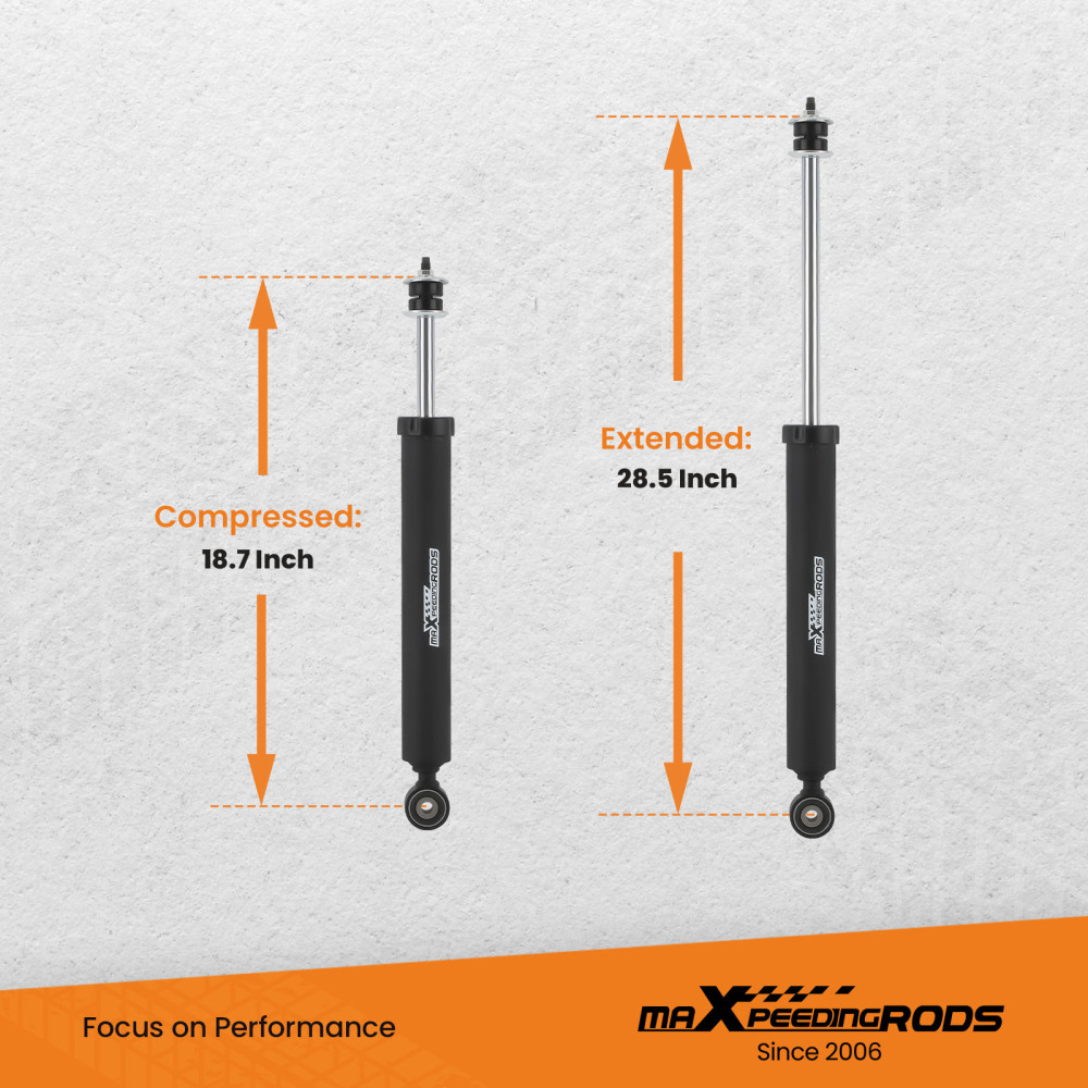 3 Front 3 Rear Leveling Lift Kit w/ Shocks compatible for Toyota Tacoma 4WD 2005-2023