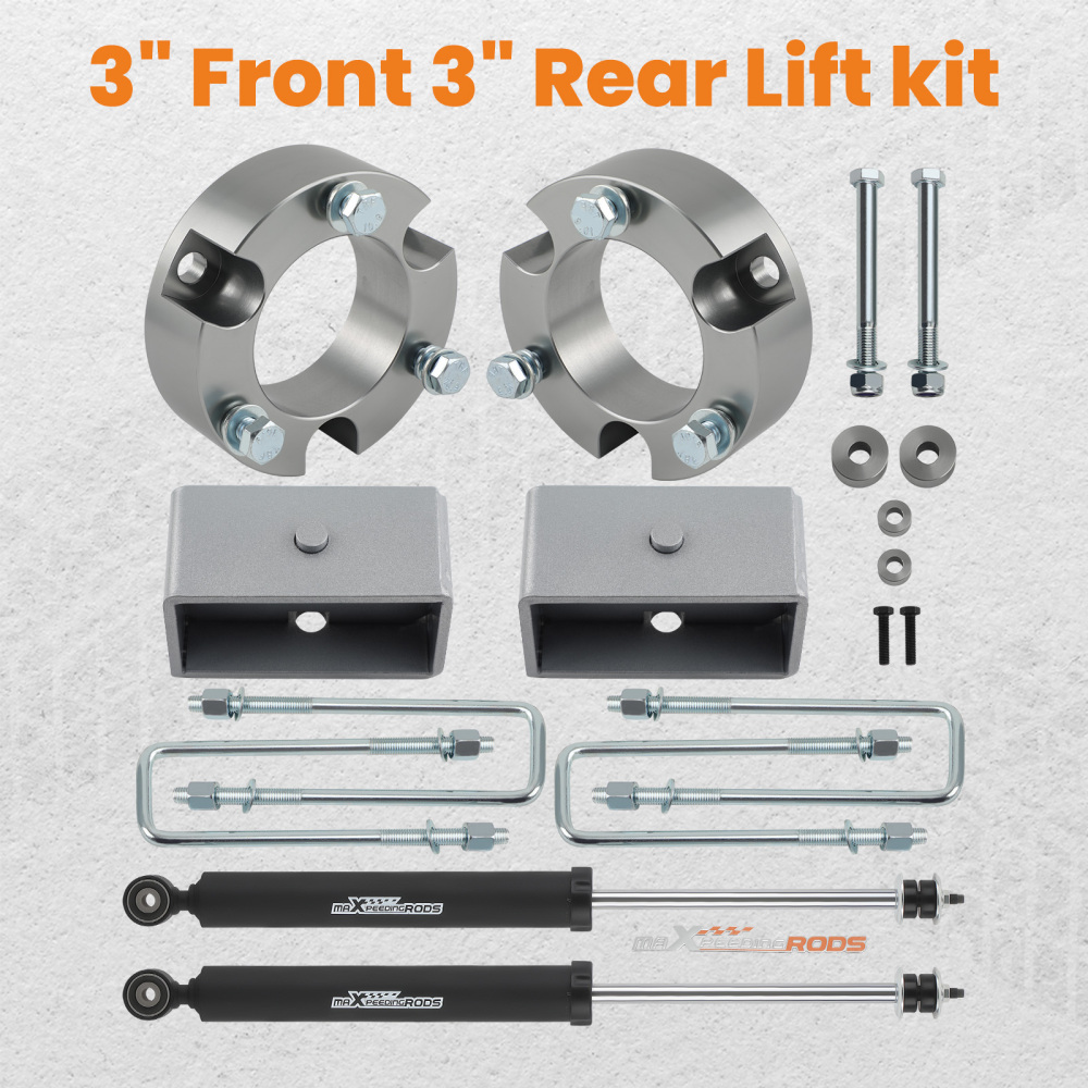 3 Front 3 Rear Leveling Lift Kit w/ Shocks compatible for Toyota Tacoma 4WD 2005-2023