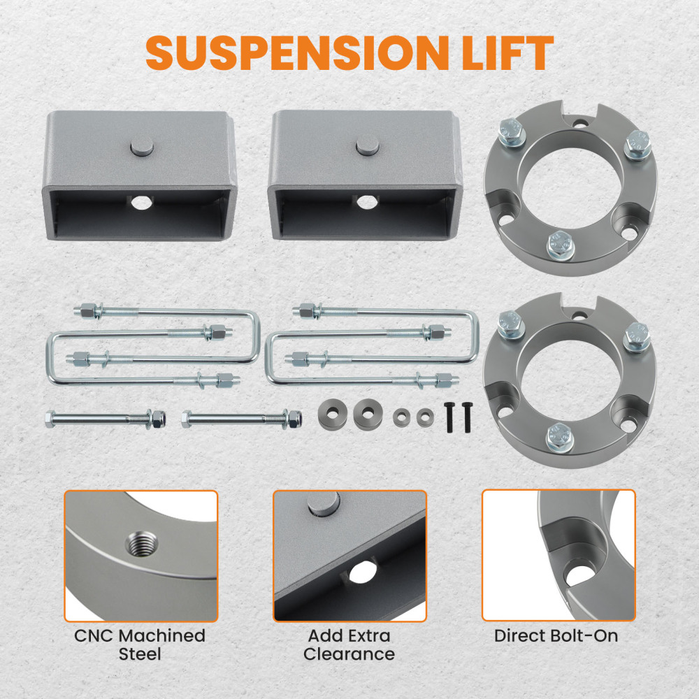 3 Front 2 Rear Lift Kit w/ ShocksDiff Drop compatible for Toyota Tacoma 4WD 2005-2023