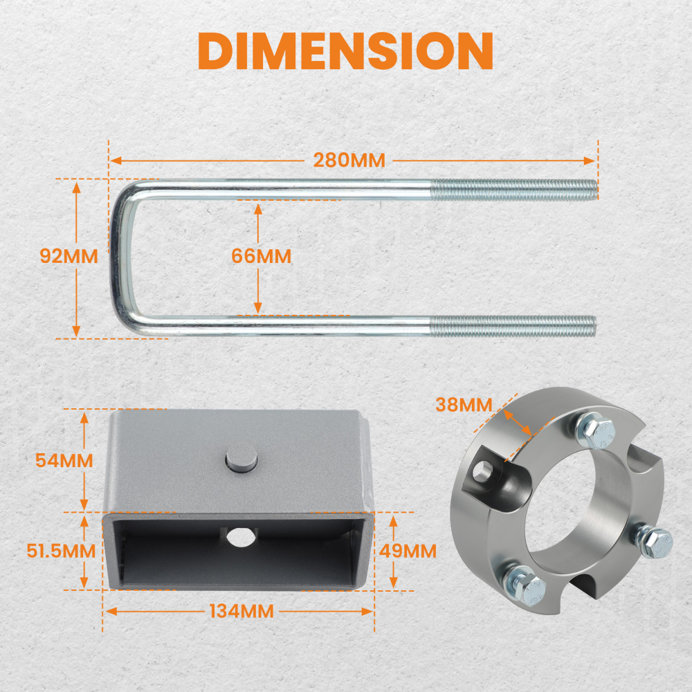 3 Front 2 Rear Lift Kit w/ ShocksDiff Drop compatible for Toyota Tacoma 4WD 2005-2023