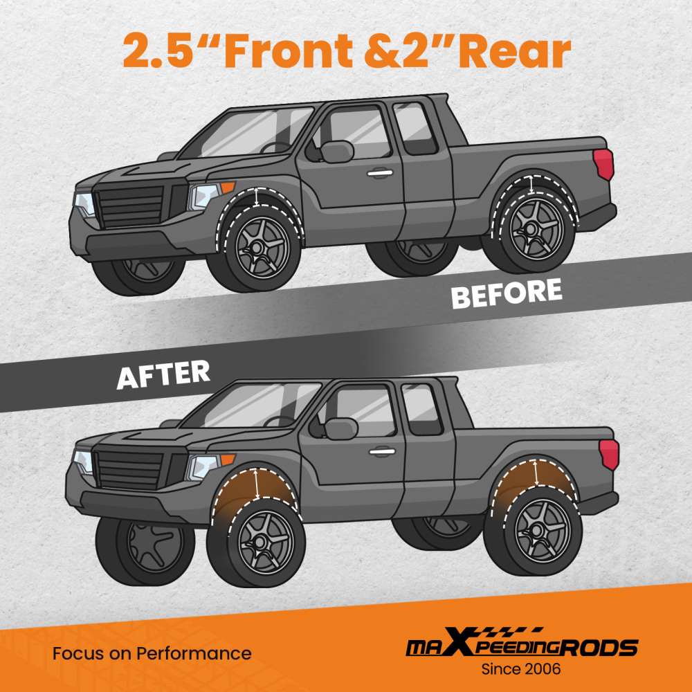 2.5 Leveling Lift Kit w/ Shocks compatible for Toyota Tundra 2WD 4WD 2000-06