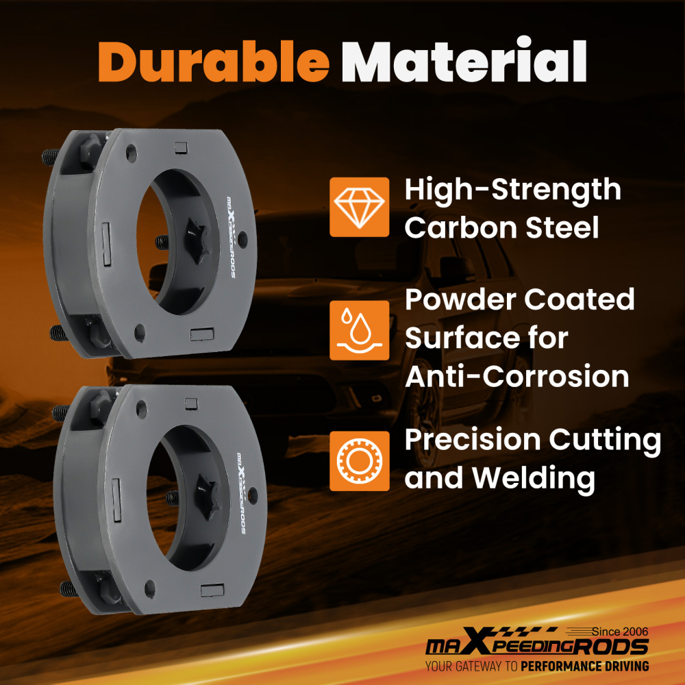 2 Front Leveling Lift Kit Silver compatible for Jeep Grand Cherokee WK2 2011-2018