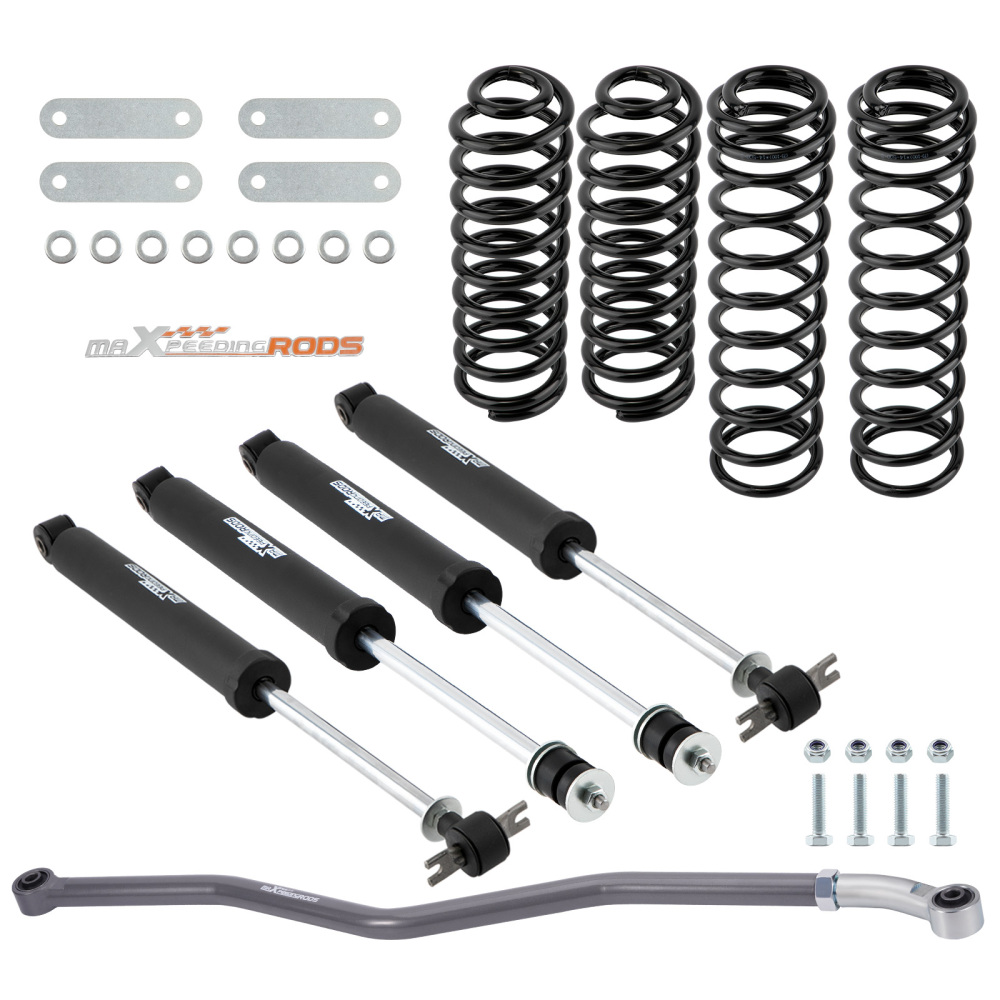 2.5 Suspension Lift Kit + Rear Track Bar compatible for Jeep Wrangler JK 4-Door 07-18